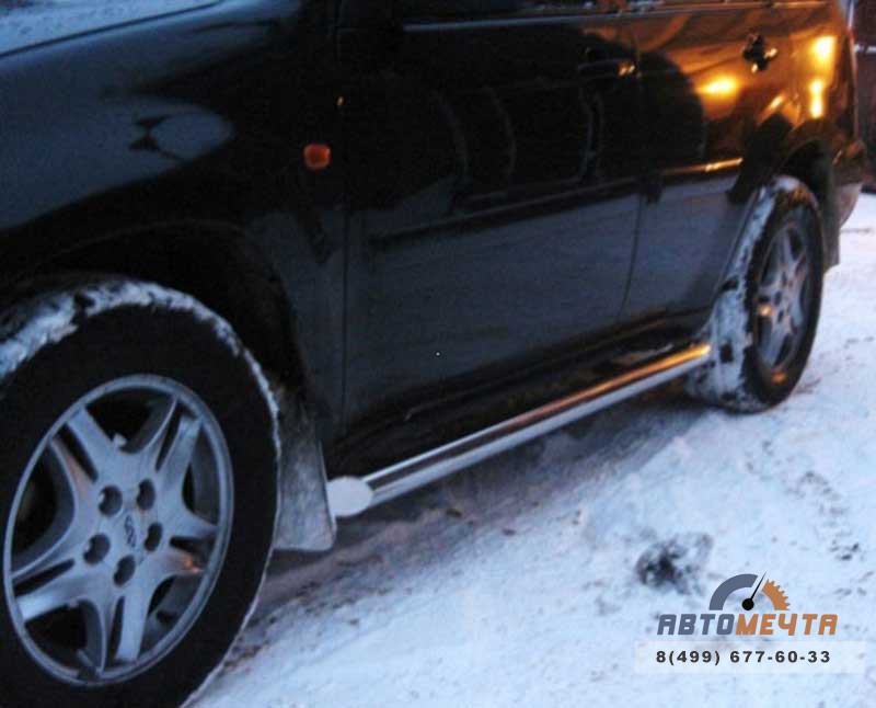 Пороги труба для CHERY TIGGO d63 мм, скосы 45 градусов Пороги труба для CHERY TIGGO