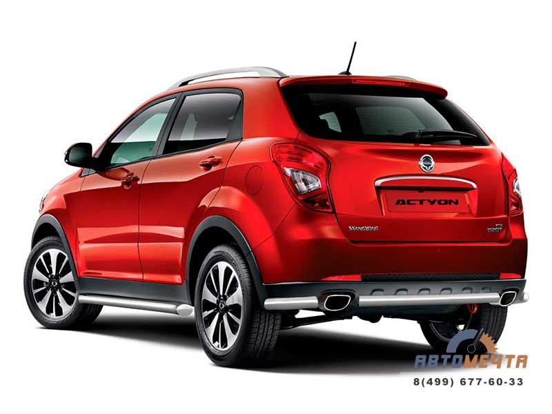 Защита заднего бампера угловая Ø63мм SSANG YONG ACTION 2013- Защита заднего бампера 63мм SSANG YONG ACTION 13-