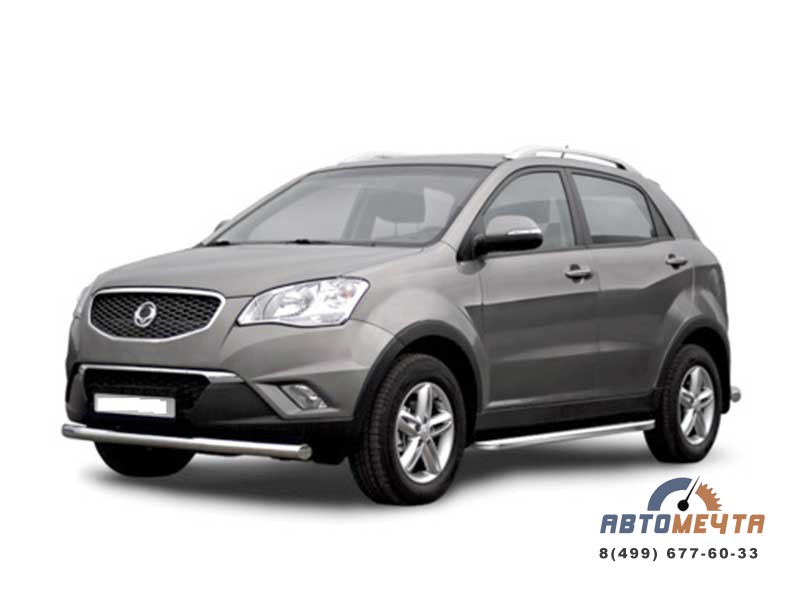 Защита порогов с алюм. площадкой Ø51мм SSANG YONG ACTION 2011-2013 Пороги с алюм. площадкой SSANG YONG ACTION 2011-2013