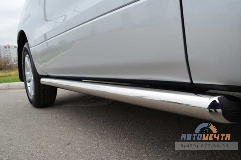 Защита порогов для Suzuki Grand Vitara 3dr 12-, (труба), d63 мм, скосы 45 градусов Защита порогов для Suzuki Grand Vitara 12-