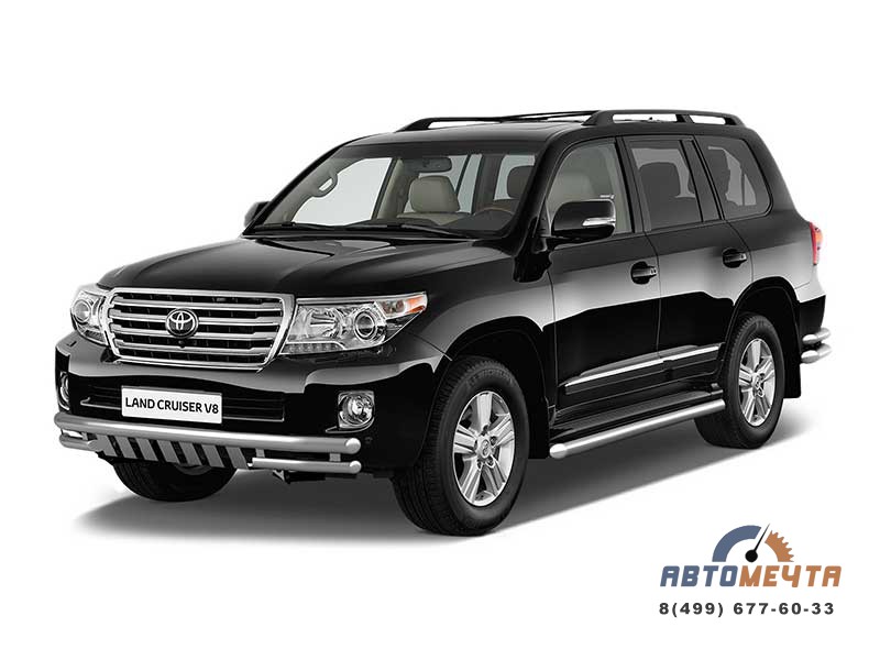 Защита перед.бампер.двойн.с угл с зуб Ø63/51мм TOYOTA LC 200 2010-2015/ Lexus 570 2010-2014 Защита перед. бампера 63/51мм TOYOTA LC 200/Lexus 570