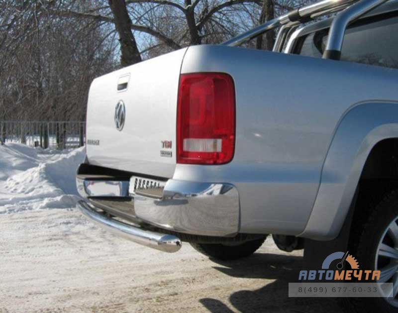 Защита заднего бампера для Volkswagen Amarok, d76 мм (дуга) Защита заднего бампера для Volkswagen Amarok