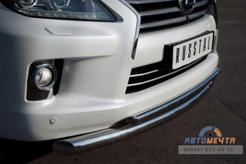 Защита переднего бампера для Lexus LX 570 d76/42 мм Защита бампера передняя для Lexus LX 570