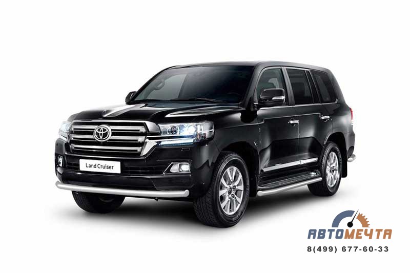 Защита переднего бампера одинарная Ø63мм TOYOTA LAND CRUISER 200 2016- Защита переднего бампера 63мм TOYOTA LC 200 2016-