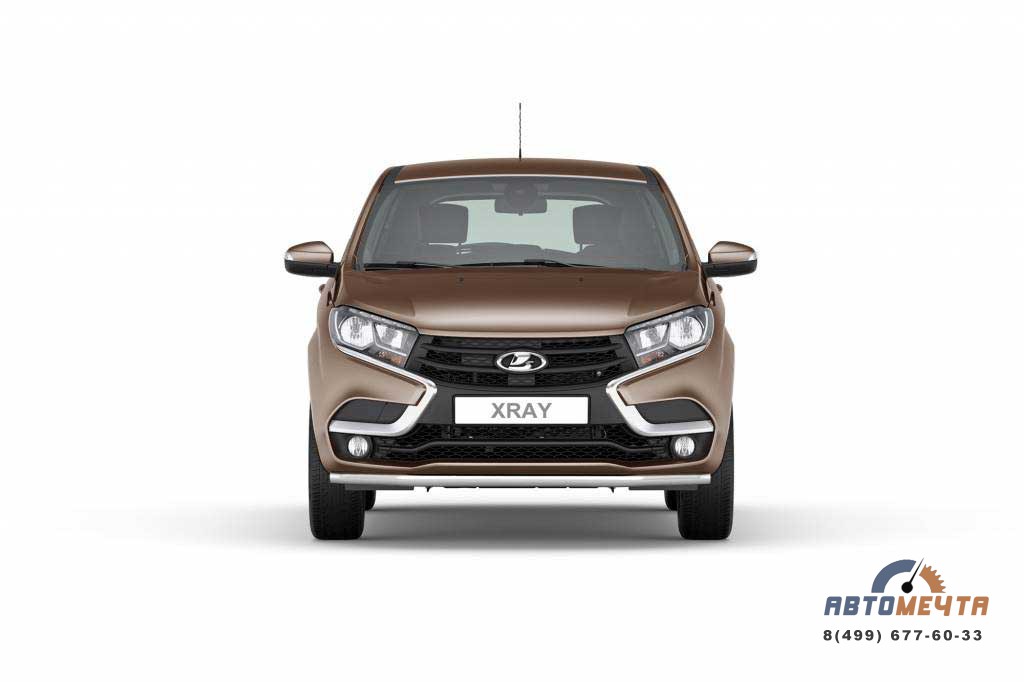 Защита переднего бампера одинарная 51 мм НПС для LADA XRAY 2016- Защита переднего бампера одинарная 51 мм НПС для LADA XRAY 2016-